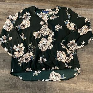 Wrap Floral Blouse